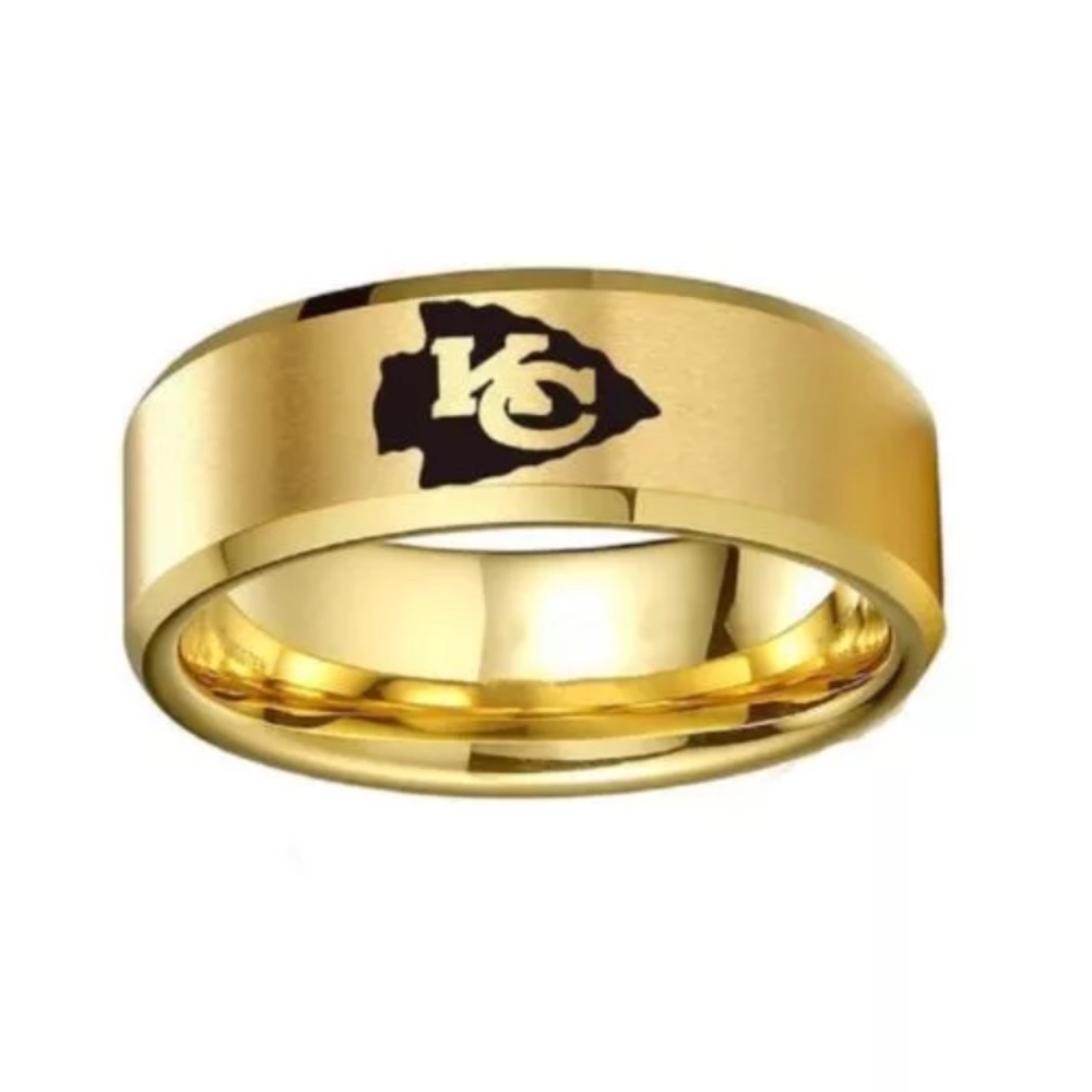 Gold Titanium Kansas City Chiefs Ring